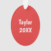 クロスカントリーバック文字カスタムホリデーランナー© オーナメント (裏面)