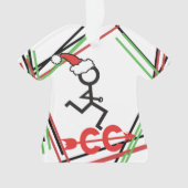 クロスカントリーパーソナライズされたのクリスマスランナー© オーナメント (正面)