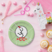 クロスカントリーホリデーランナー©グリーン ペーパープレート (パーティー)