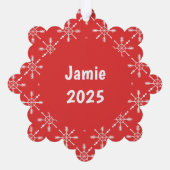 クロスカントリーホリデーランナー©紙オーナメントカード オーナメントカード (裏面)