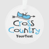 クロスカントリーランナーライトブルーシューズ©両面 オーナメント (正面)