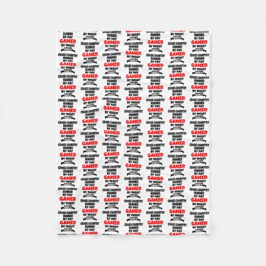 クロスカントリーランナ遊ーがビデオゲームを愛 フリースブランケット (正面)