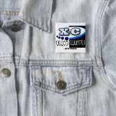 クロスカントリーランニングのモットー – 距離XC 缶バッジ (インサイチュ)