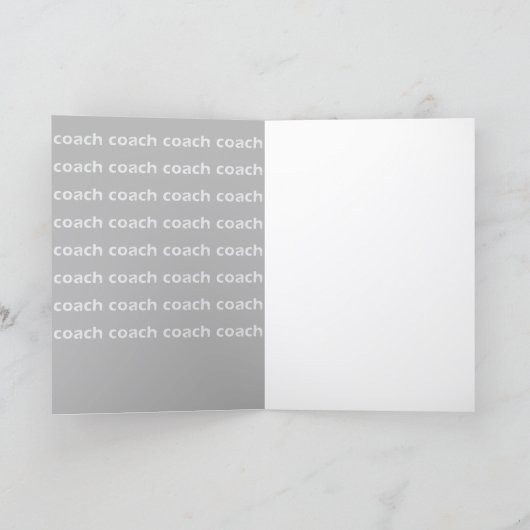 クロスカントリーランニングズのコーチカー感謝していド サンキューカード (内部)