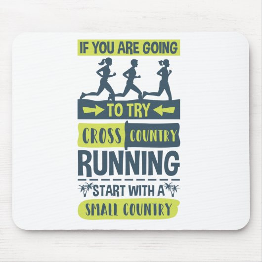 クロスカントリーランニングズのジョーク小国 マウスパッド (正面)