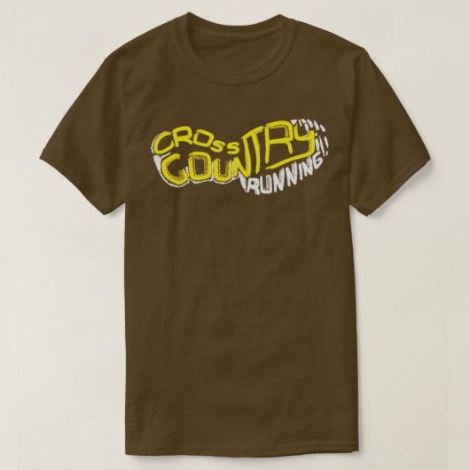 クロスカントリーランニングズのランナーCC XCシューインプリント Tシャツ (デザイン正面)