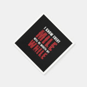 クロスカントリーランニングズランナータイポグラフィ毎マイル スタンダードカクテルナプキン (角)