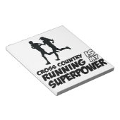 クロスカントリーランニングデザイン ノートパッド (アングル)