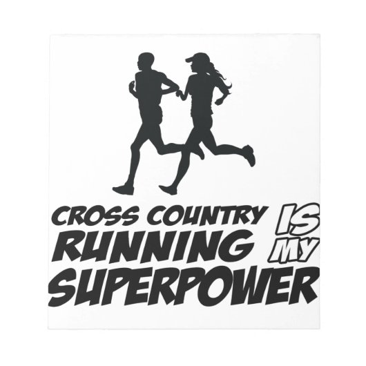 クロスカントリーランニングデザイン ノートパッド (正面)