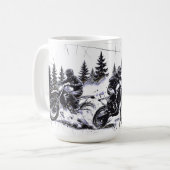 クロスカントリーレーサー – モトクロスレーシング コーヒーマグカップ (正面左)