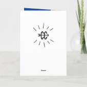 クロスカントリー感謝 - ランニング ブルー グレー サンキューカード (裏面)