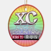 クロスカントリー生まれをマローンにモッ走トする セラミックオーナメント (左)