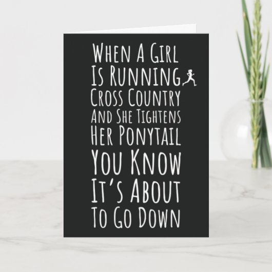 クロスカントリー走オーナメントズランナースポーツチーム カード (正面)