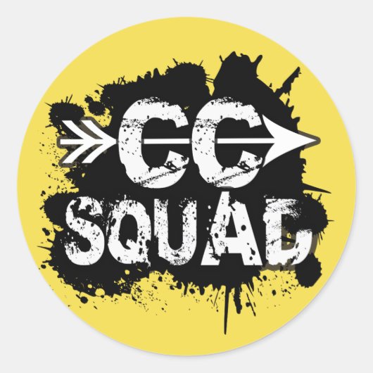 クロスカントリー走チームのステッカー ラウンドシール (正面)