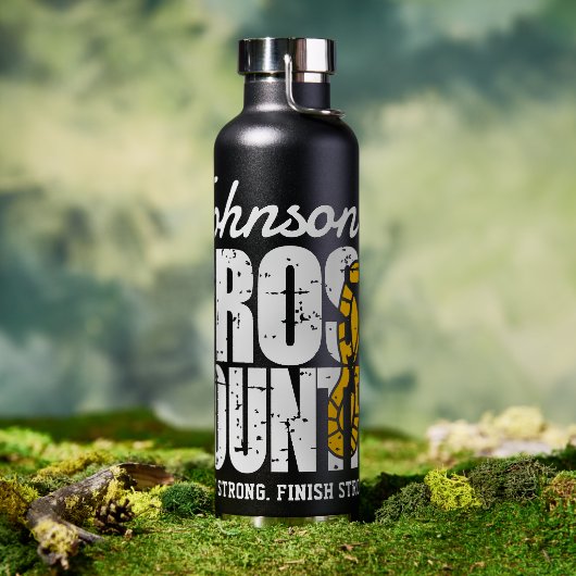 クロスカントリーADD文字ランニングランナーのチームプレーヤー ウォーターボトル (アウトドア)