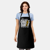 クロスカントリーADD文字ランニングランナーのチームプレーヤー エプロン (着用した状態)