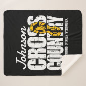 クロスカントリーADD文字ランニングランナーのチームプレーヤー シェルパブランケット (正面(横))