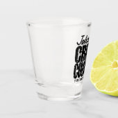 クロスカントリーADD文字ランニングランナーのチームプレーヤー ショットグラス (左)