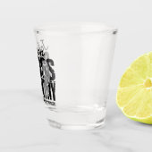 クロスカントリーADD文字ランニングランナーのチームプレーヤー ショットグラス (右)