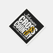 クロスカントリーADD文字ランニングランナーのチームプレーヤー スタンダードカクテルナプキン (角)