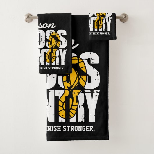 クロスカントリーADD文字ランニングランナーのチームプレーヤー バスタオルセット (インサイチュ)