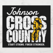 クロスカントリーADD文字ランニングランナーのチームプレーヤー ビールラベル (シングルラベル)