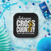 クロスカントリーADD文字ランニングランナーのチームプレーヤー ペーパープレート (パーティー)