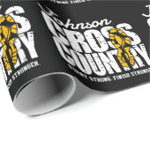 クロスカントリーADD文字ランニングランナーのチームプレーヤー ラッピングペーパー (ロールコーナー)