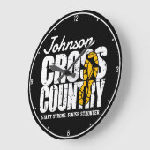 クロスカントリーADD文字ランニングランナーのチームプレーヤー ラージ壁時計 (傾斜)