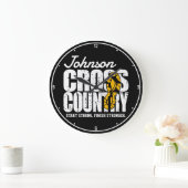 クロスカントリーADD文字ランニングランナーのチームプレーヤー ラージ壁時計 (ホーム)