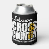 クロスカントリーADD文字ランニングランナーのチームプレーヤー 缶クーラー (缶正面)
