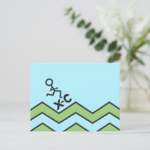 クロスカントリーXCランニング姿はがき ポストカード (スタンド正面)