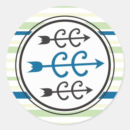 クロスカンランニングトのシンボル – XCランナーズブルー ラウンドシール (正面)