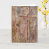 クロスカード,宗教的カード,悔やみや弔慰カード,バプテスマ カード (黄色い花)