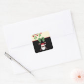 クロスキャンズのカスタムサンタ クリスマスホリデー スクエアシール (封筒)