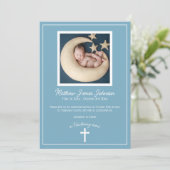 クロスクリスチャンベビーメモリアル葬儀招待状 招待状 (スタンド正面)