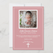 クロスクリスチャンベビーメモリアル葬儀招待状 招待状 (正面)