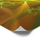 クロスクール抽象芸術素晴らしフラクタルアート ポスター (角)