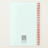 クロスグラデーションバイブル・バースパーソナライズされた ノートブック (裏面)