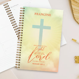 クロスグラデーションバイブル・バースパーソナライズされた プランナー手帳