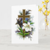 クロスグリーティングカード カード (黄色い花)