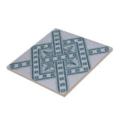 クロスグレーとブルーグレーの正方形を織る タイル (側面)