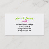 クロスケット&編み物カラフル名刺 名刺 (裏面)