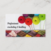 クロスケット&編み物カラフル名刺 名刺 (正面)