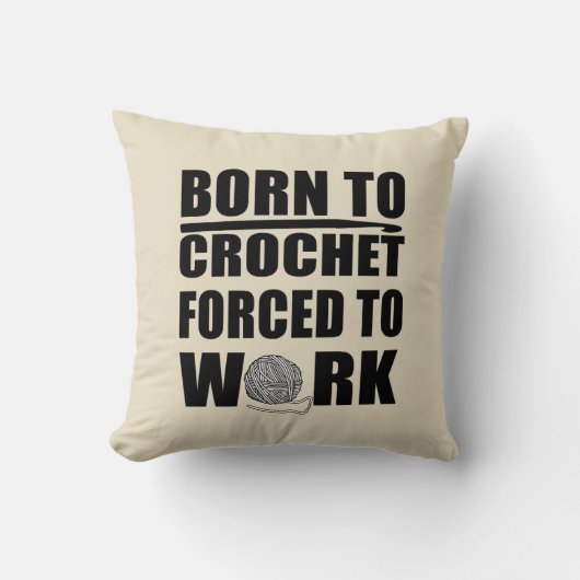 クロスケータギフトおもしろいクロシェ引用文 クッション (正面)