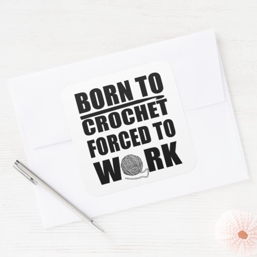 クロスケータギフトおもしろいクロシェ引用文 スクエアシール (封筒)