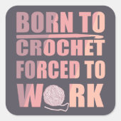 クロスケータギフトおもしろいクロシェ引用文 スクエアシール (正面)