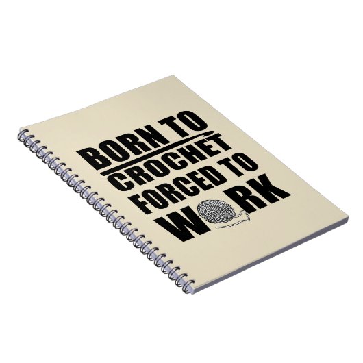 クロスケータギフトおもしろいクロシェ引用文 ノートブック (右側)