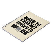 クロスケータギフトおもしろいクロシェ引用文 ノートブック (左側)