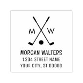 クロスゴルフクラブゴルフボールモノグラム名アドレス セルフインキングスタンプ (デザイン)